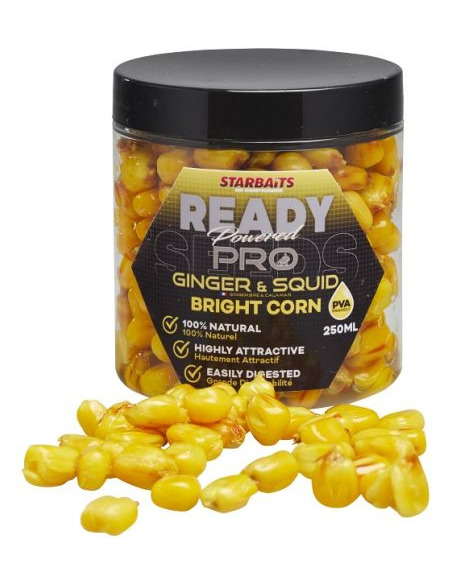 Царевица Starbaits - Bright Corn Ginger Squid - Starbaits - Царевица за риболов - 1