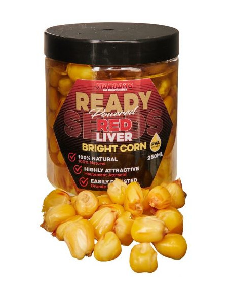 Царевица Starbaits - Bright Corn Red Liver - Starbaits - Царевица за риболов - 1