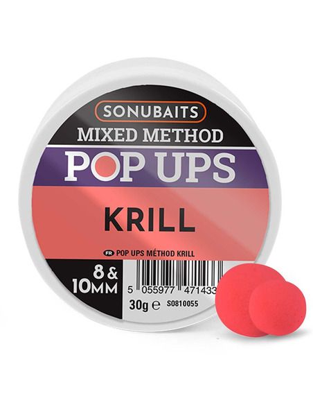 Топчета Sonubaits - Mixed Method Pop Ups Krill - Sonubaits - Протеинови топчета за фидер - 1