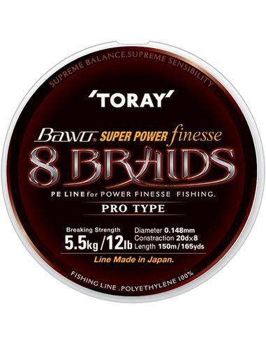 Плетено влакно Toray - Bawo Super Power Finesse 8 Braids - Toray - Плетени влакна за спининг - 1