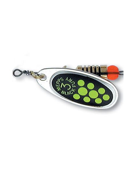 Блесна Mepps - Black Fury Silver Dots Chartreuse - Mepps - Блесни - 1