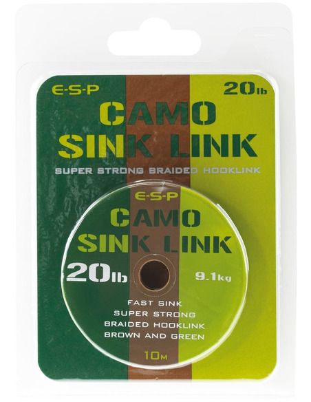 Шаранджийски повод ESP - Camo Sink Link - ESP - Плетени влакна за поводи и монтажи - 1