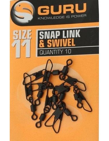 Вирбели с карабина Guru - Snap Link & Swivel - Guru - Вирбели и карабини за фидер - 1