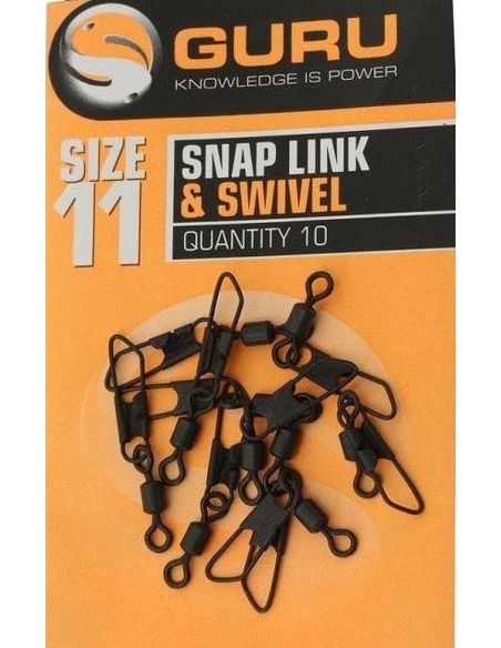 Вирбели с карабина Guru - Snap Link & Swivel - Guru - Вирбели и карабини за фидер - 1