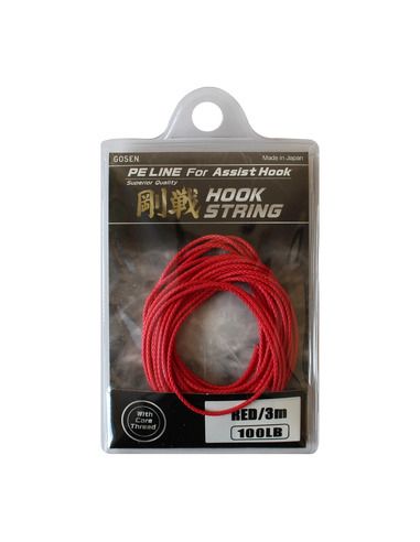 Повод за асист Gosen - Hook String Red - Gosen - Плетени влакна за поводи и монтажи - 1 Повод за асист Gosen - Hook String Red - Gosen - Плетени влакна за поводи и монтажи - 1