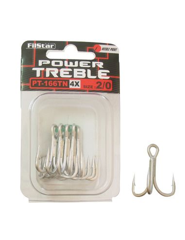 Тройни куки Power Treble 166TN-4X - FilStar - Тройни куки - 1 Тройни куки Power Treble 166TN-4X - FilStar - Тройни куки - 1